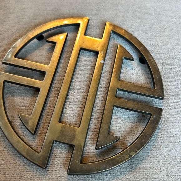 Vintage Italian Silver Plated Chinese Longevity Symbol Trivet Art Deco in Box - Picture 1 of 5